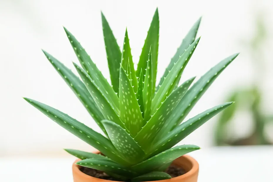 healing succulent plants NYT – Aloe Vera in terracotta pot under natural light.