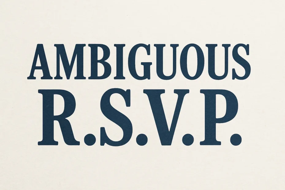 Ambiguous R.S.V.P