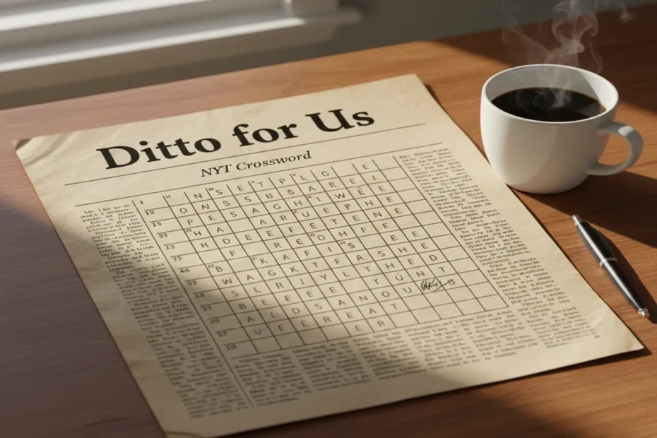 Ditto for Us NYT Crossword