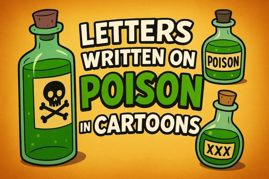 Letters Written on Poison in Cartoons