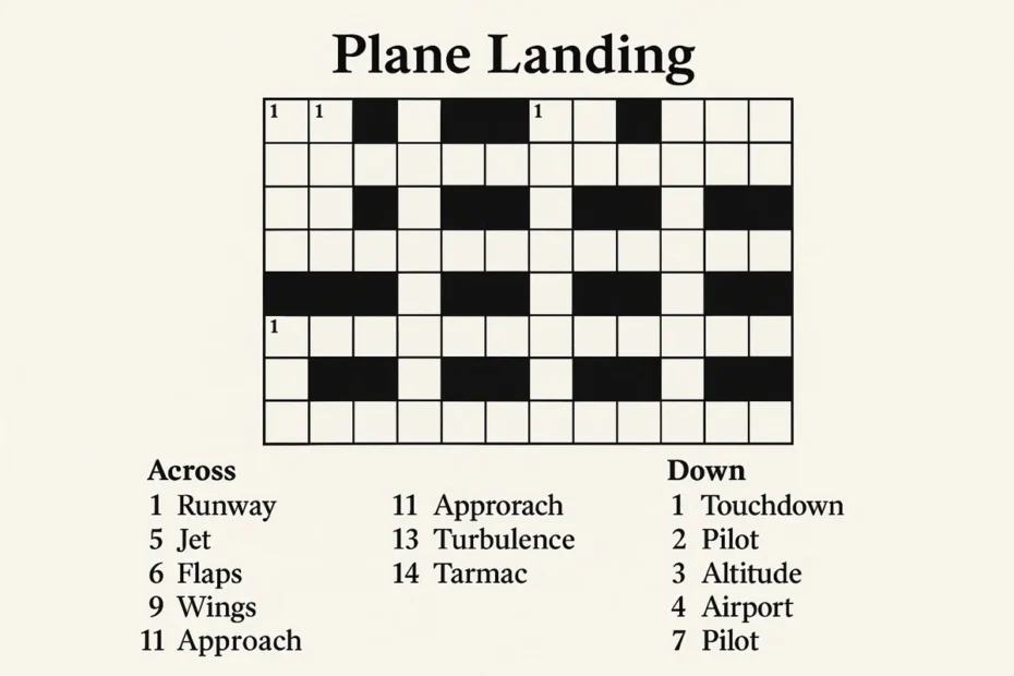 Plane Landing NYT Crossword