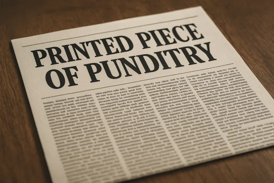 Printed Piece of Punditry