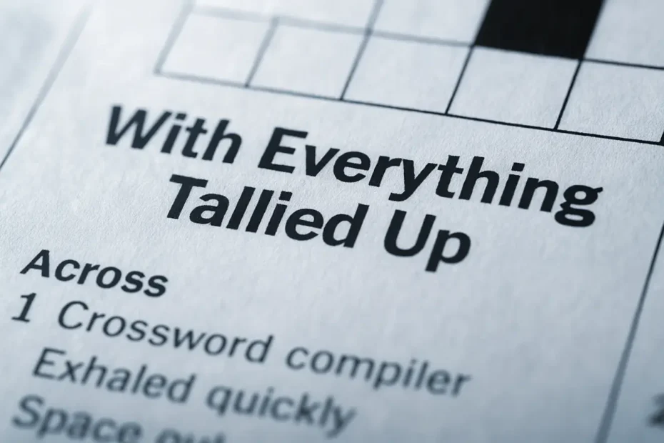 With Everything Tallied Up NYT