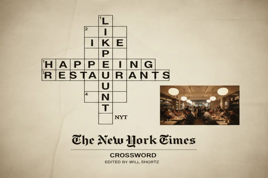 Like Happening Restaurants NYT Crossword