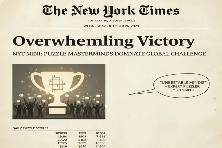 overwhelming victory nyt mini
