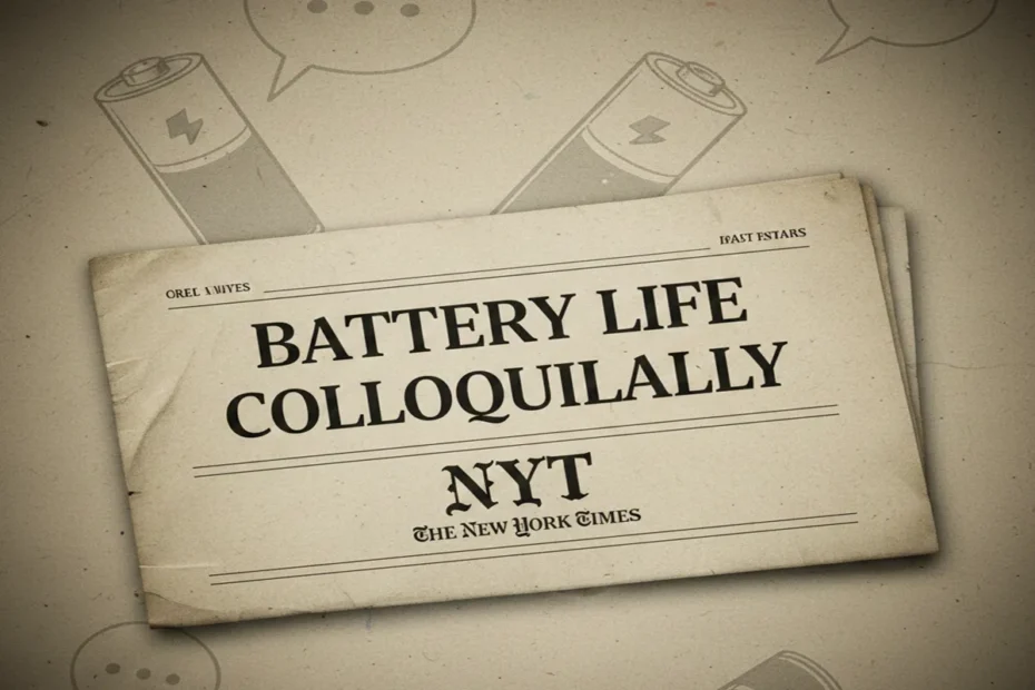 Battery Life Colloquially NYT