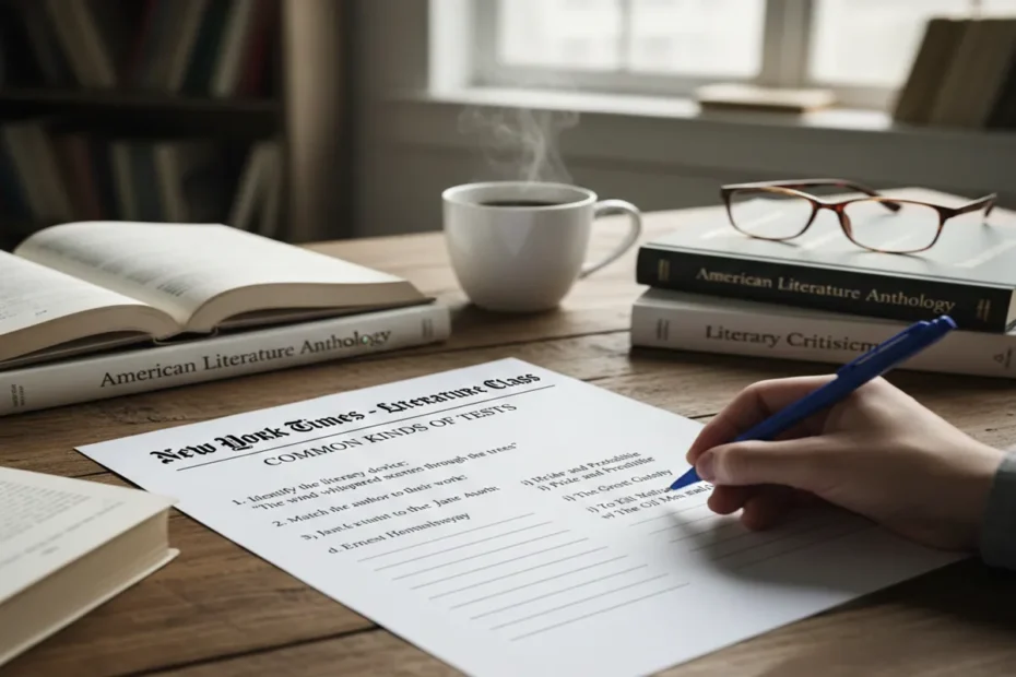 Common Kind of Test for Literature Class NYT